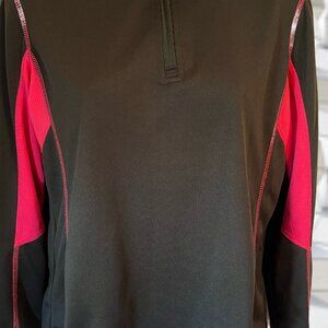 Fila Sport Running Half Zip Pullover Pink/Black Small
